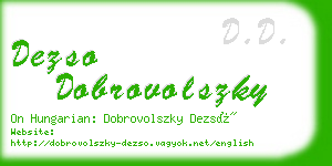 dezso dobrovolszky business card